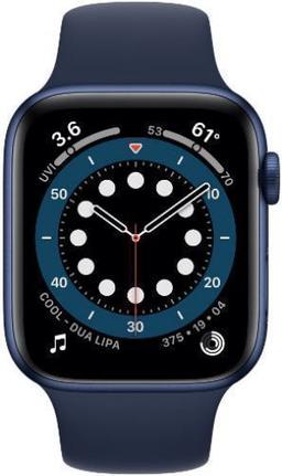 Apple Watch Series 6 (GPS) - 32GB - 44mm - Blue Aluminum Case with Deep Navy Rubber Sport Band