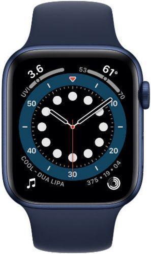 Apple Watch Series 6 (GPS) - 32GB - 44mm - Blue Aluminum Case with Deep Navy Rubber Sport Band