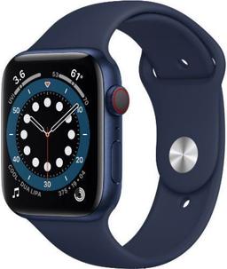 Apple Watch Series 6 (GPS) - 32GB - 44mm - Blue Aluminum Case with Deep Navy Rubber Sport Band