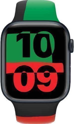 Apple  Watch Series 9 - 64GB - Midnight-Aluminum-Sport Band-Black Unity - Cellular + GPS - 41mm - Midnight - Aluminum - Black Unity - Sport Band - Medium/Large Size - Rubber - Excellent