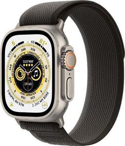 Apple Watch Ultra (Cellular + GPS) - 32GB - 49mm - Titanium Titanium Case with Black/Gray Rubber Trail Loop Band - Medium Size