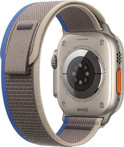 Apple Watch Ultra (Cellular + GPS) - 32GB - 49mm - Titanium Titanium Case with Blue/Gray Textile Trail Loop Band - M/L Size