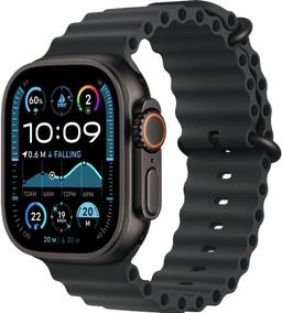 Apple Watch Ultra 2 - 64GB - 49mm - Black Titanium Case with Black Rubber Ocean Band - Medium Size