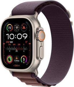 Apple Watch Ultra 2 - 64GB - 49mm - Titanium Titanium Case with Indigo Textile Alpine Loop Band - Medium Size
