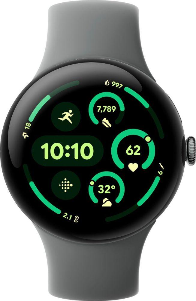 Google Pixel Watch 3 (Bluetooth) - 32GB - 45mm - Matte Hazel 100% Recycled Aluminum Case with Hazel Fluoroelastomer Active Band