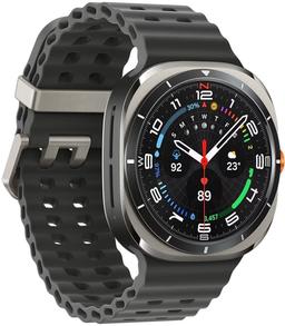 Galaxy Watch Ultra (Bluetooth + LTE) - 32GB - 47mm - Titanium Silver Titanium Case with Dark Grey Silicone Marine Band