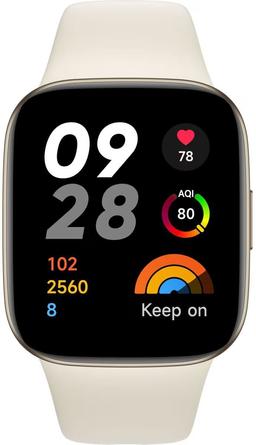 Xiaomi Redmi Watch 3 - 42mm - Ivory Polycarbonate Plastic Case with Ivory TPU Band