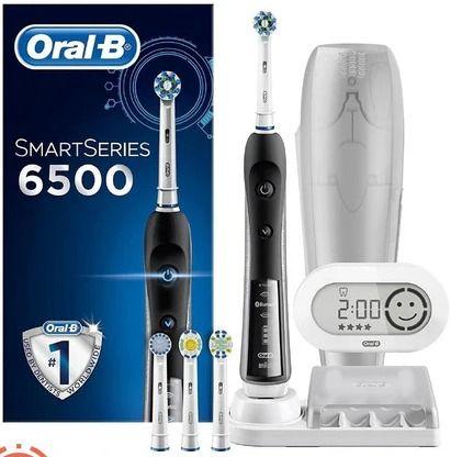 Oral-B 6500 Smart Series Cross Action Electric Rechargeable Toothbursh - Black - Brand New