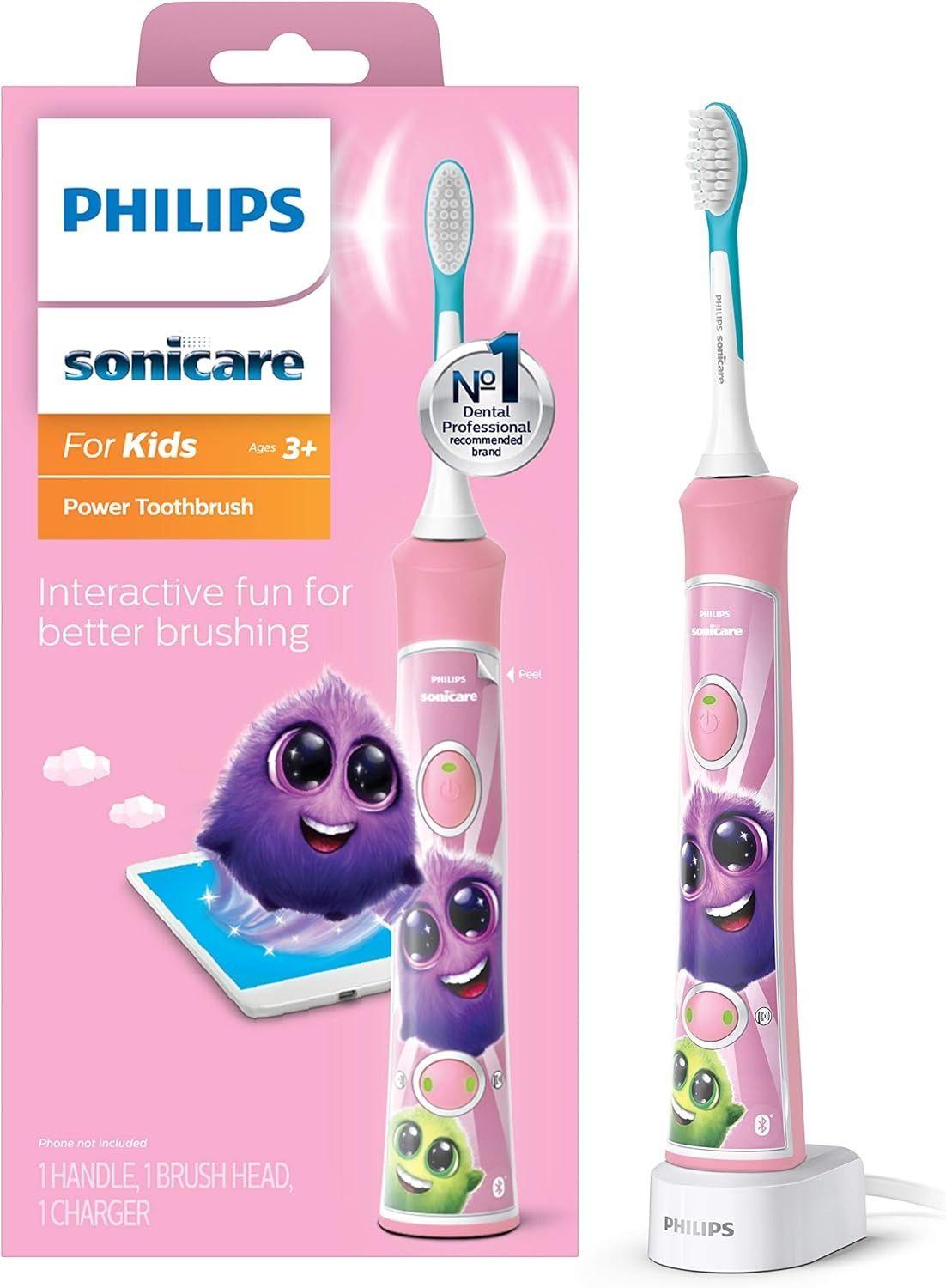 Philips Sonicare for Kids 3+ Bluetooth Connected Rechargeable Electric Power Toothbrush - Pink - Brand New