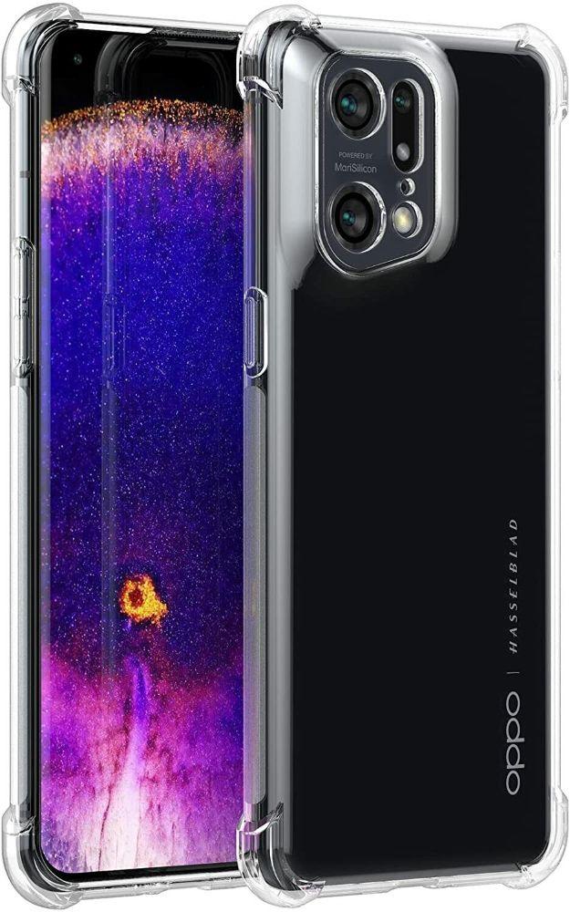 Shockproof Transparent Phone Case for OPPO Find X5 Pro - Transparent - Brand New